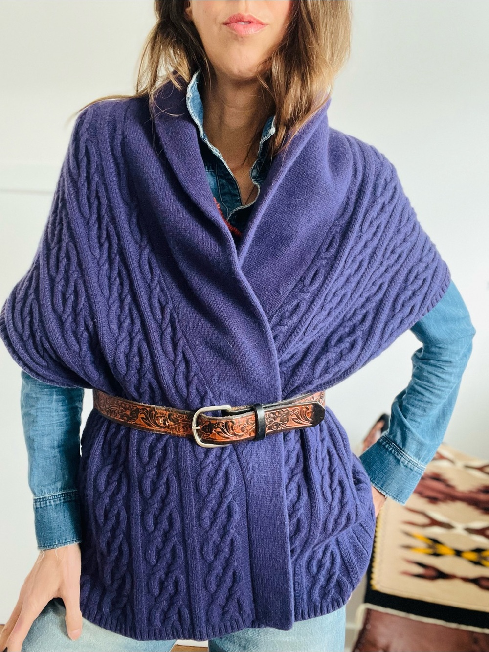 Lands' End Cable-Knit Vest